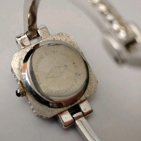Judith Jack Sterling Silver Marcasite + CZ Quartz Watch Women's  New Battery - Picture 4 of 8